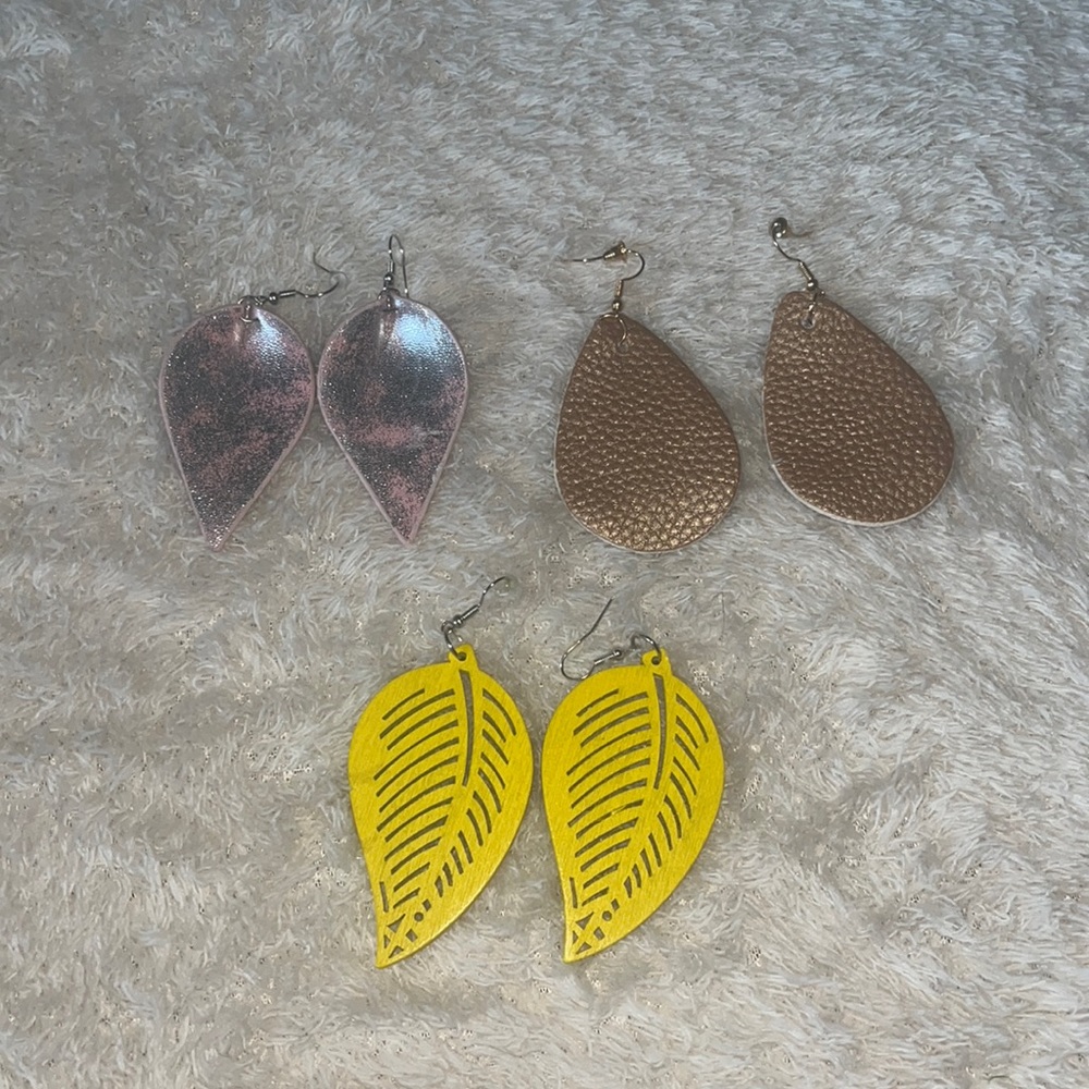 set of big dangly earrings